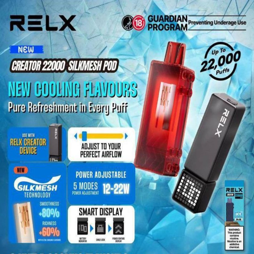 RELX CREATOR 22000 RECHARGEABLE DISPOSABLE